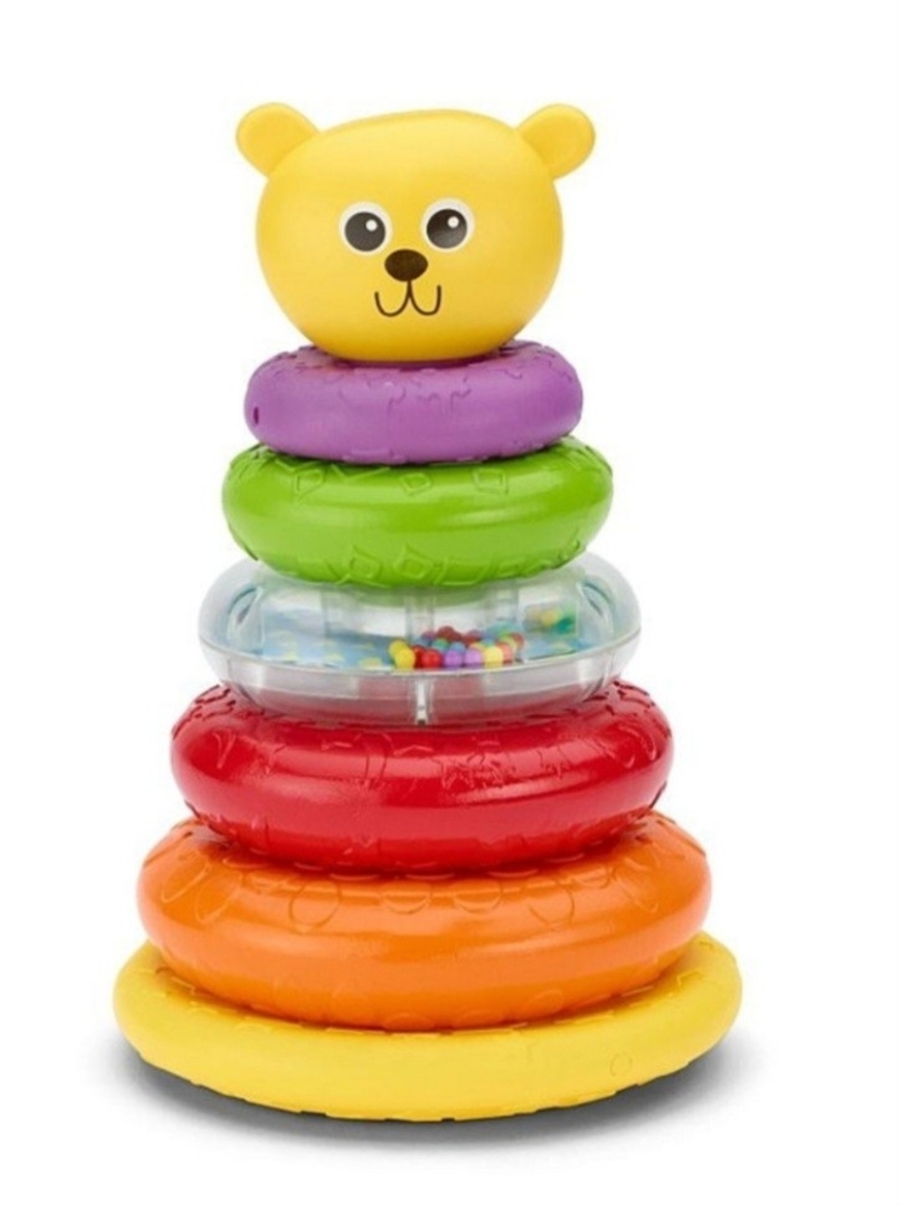 Imaginarium Yellow Bear Rainbow Stacker - Colorful Learning Rings